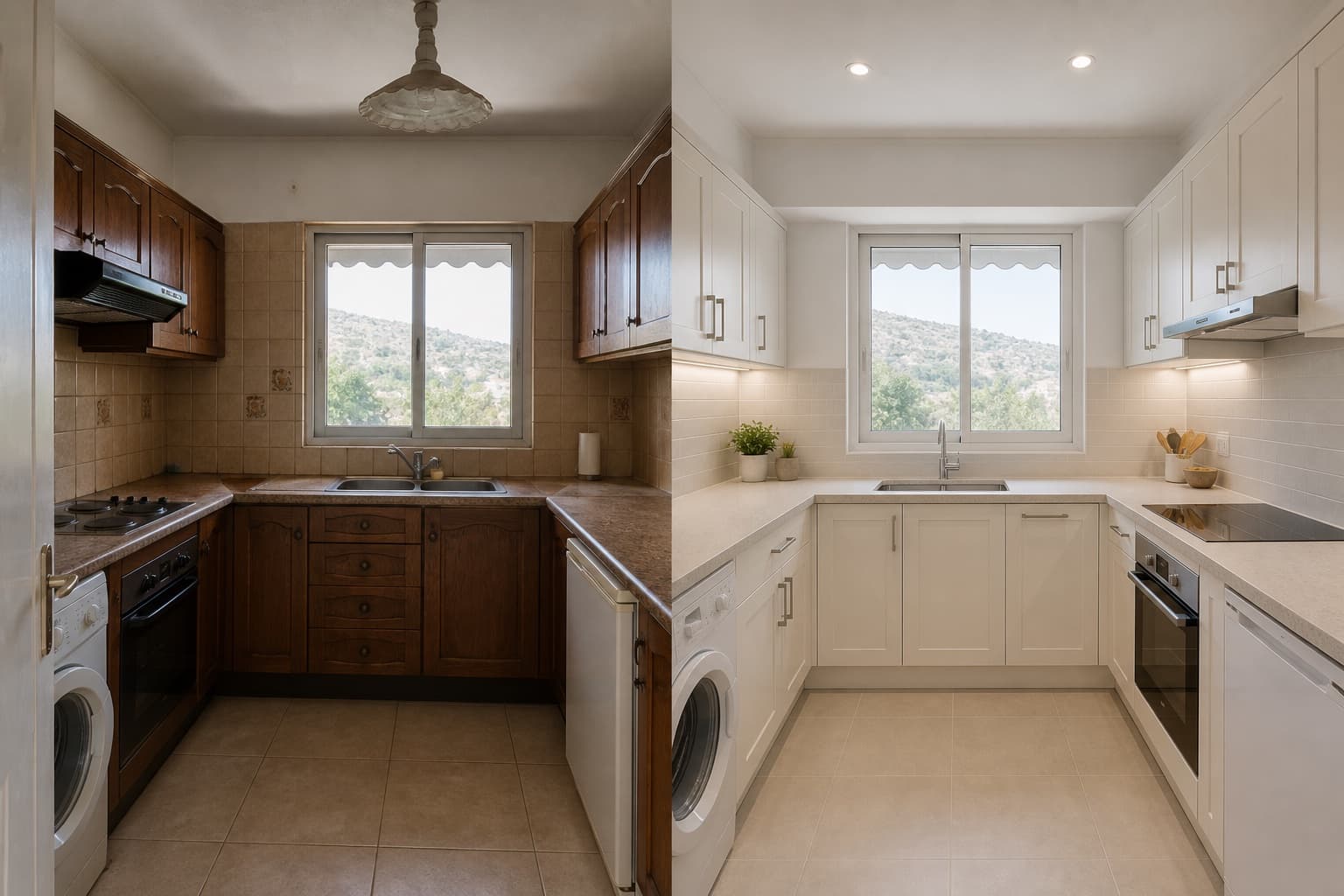 A Cyprus kitchen before and after renovation